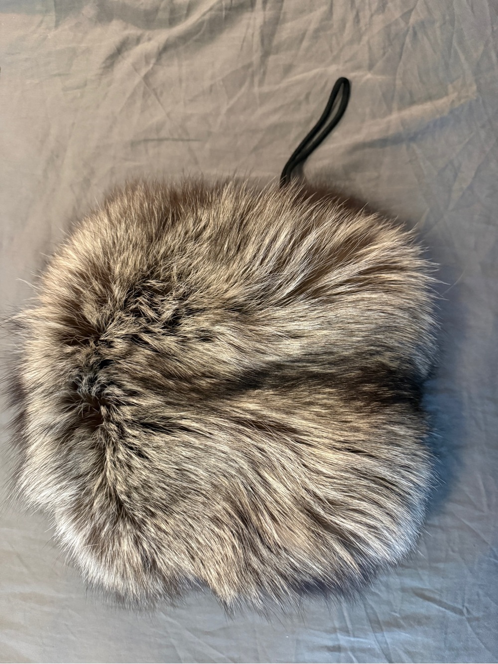 Vintage (40s-50s) Silver Badger/Fox Fur Hand Muff Purse